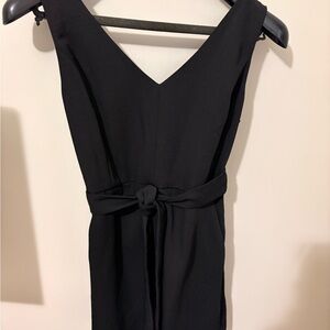 Wilfred Classic Black V-Neck Women’s Romper  Waist Tie